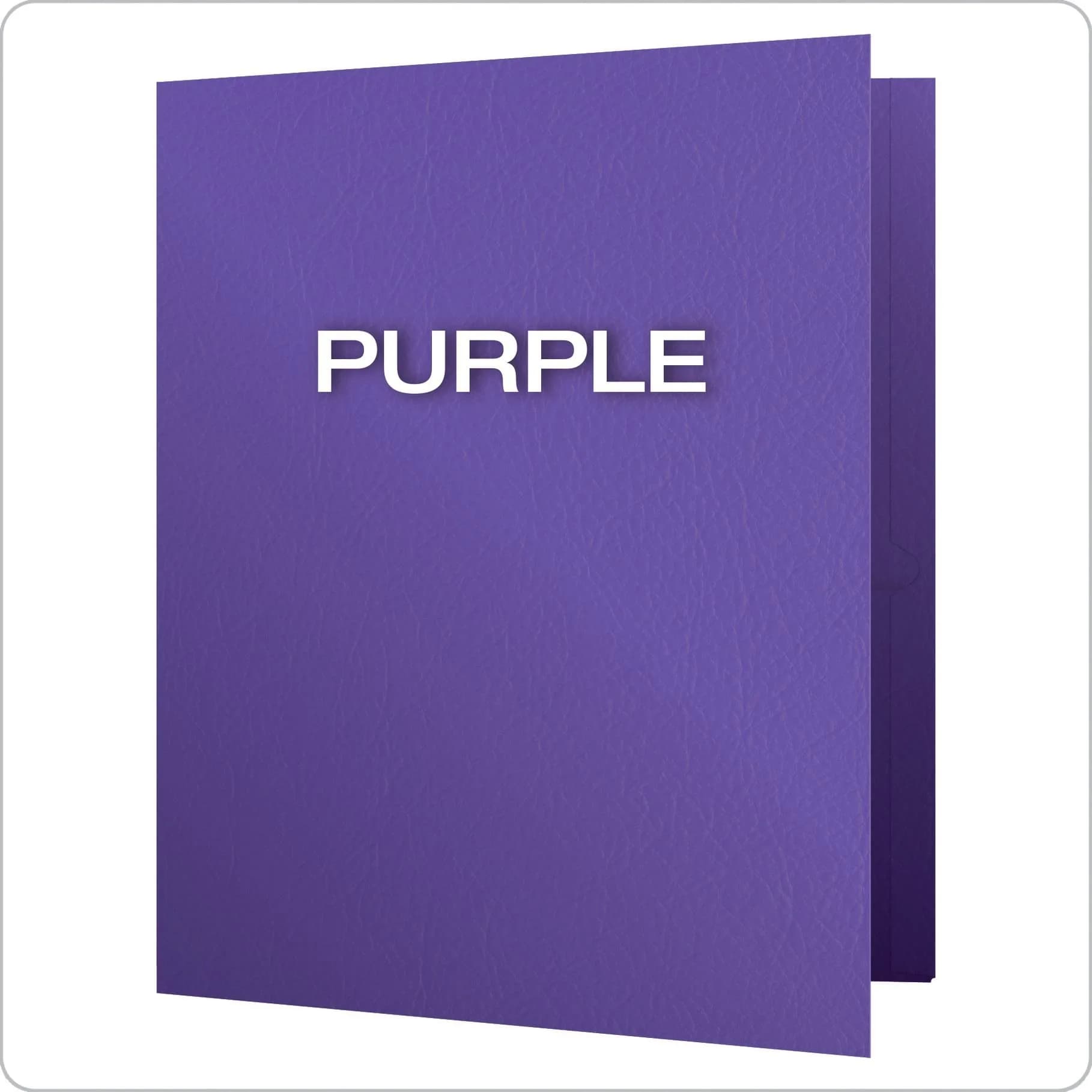 Oxford Two Pocket Folders Textured Paper Purple Letter Size, 25 Count (Pack of 5) | Premium Textured Paper for School & Office - view 3