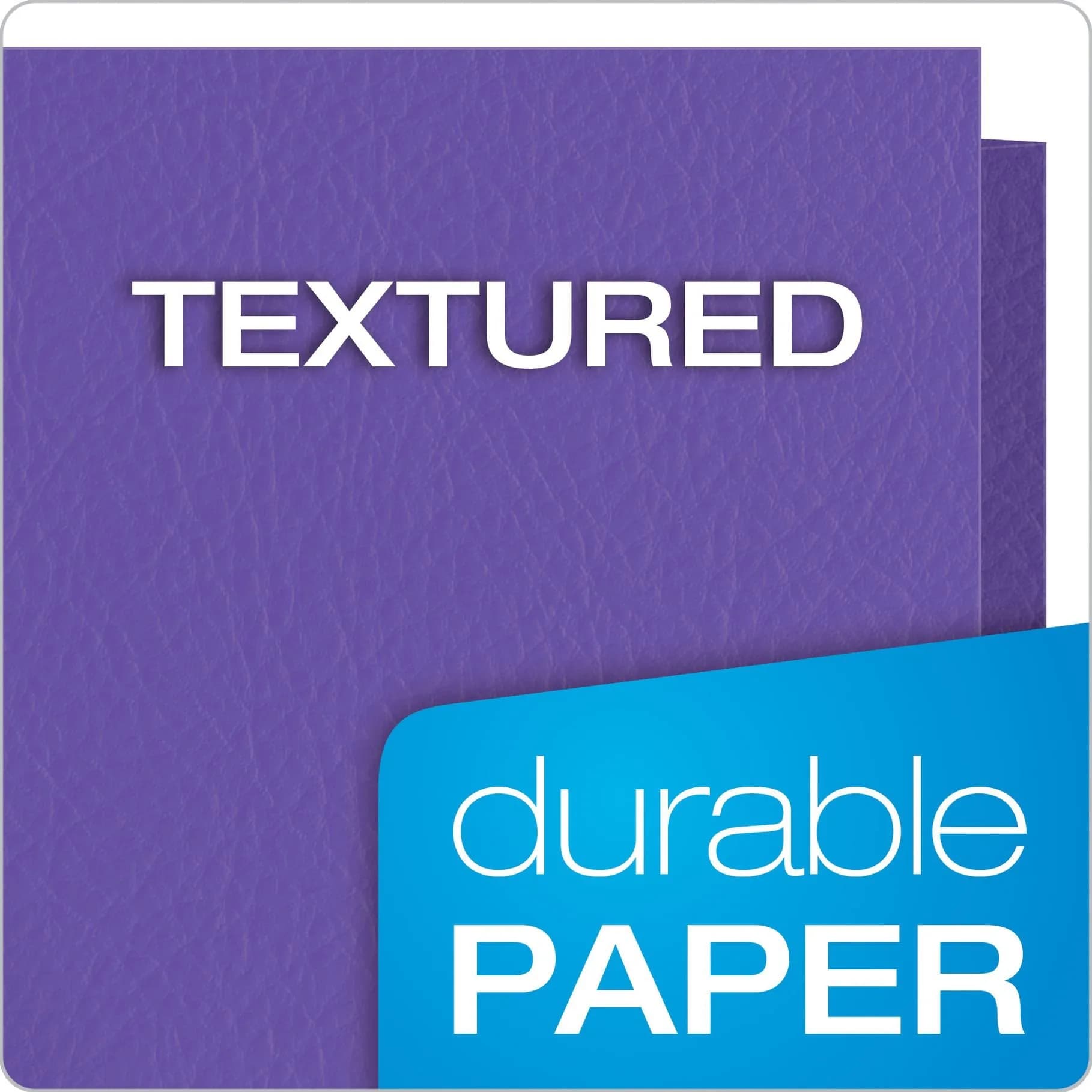 Oxford Two Pocket Folders Textured Paper Purple Letter Size, 25 Count (Pack of 5) | Premium Textured Paper for School & Office - view 4