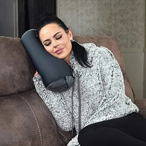 Wolf Essentials Microbead Bolster Tube Travel Pillow | Compact Neck Roll Support for Airplane, Car, or Home - Pink (Pack of 10) thumbnail 6