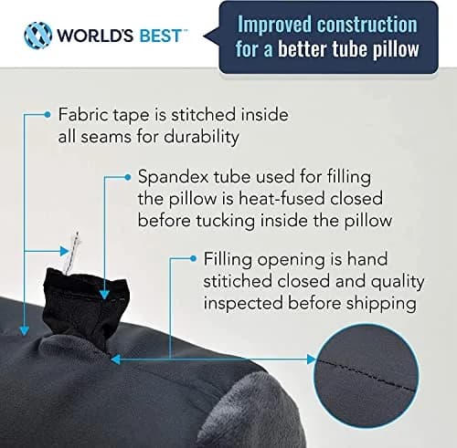 Wolf Essentials Microbead Bolster Tube Travel Pillow | Compact Neck Roll Support for Airplane, Car, or Home - Pink (Pack of 10) thumbnail 9