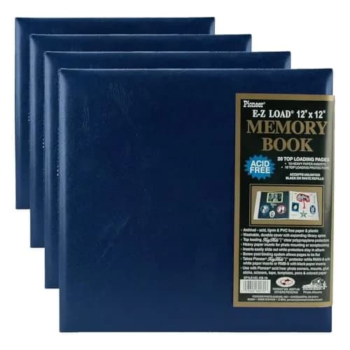 Pioneer Photo Albums Navy Blue Leatherette Postbound Album 31.7cm (12.5in) | Pack of 4 thumbnail 1
