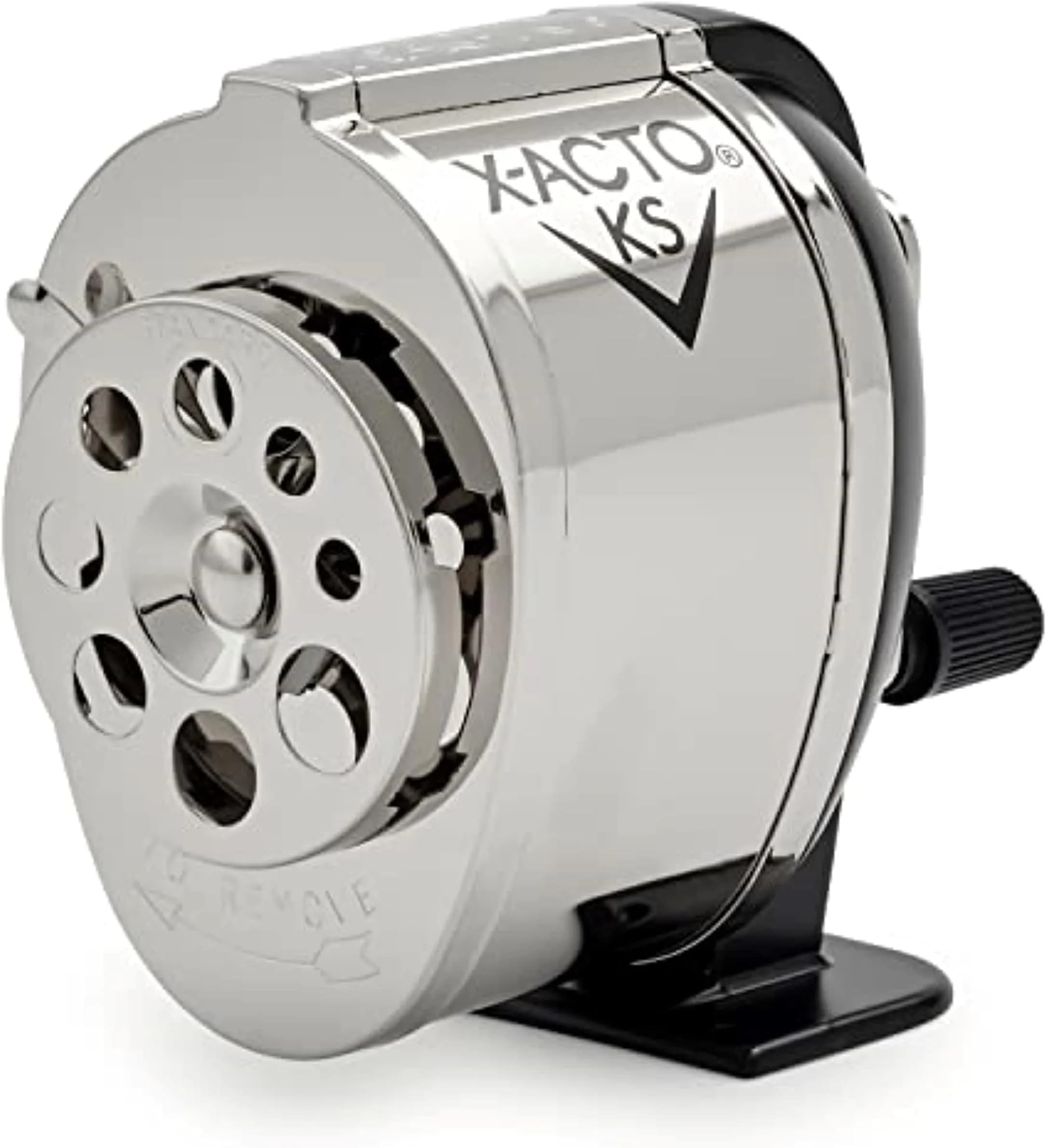 X-Acto KS Manual Pencil Sharpener, Pack of 12, Heavy Duty, Mountable, Adjustable for 8 Pencil Sizes | Commercial Grade Classroom Sharpener — Pack of 12