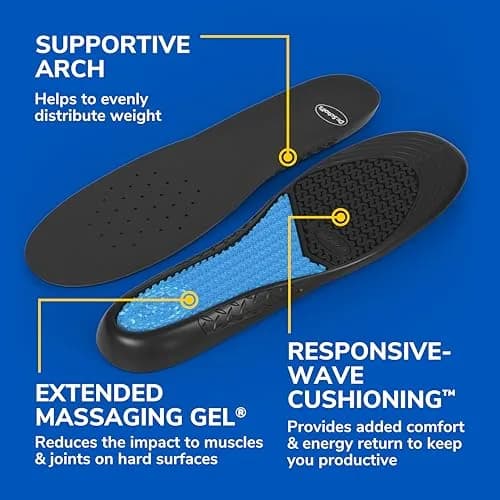 Dr. Scholl's Work All-Day Insoles for Men 12-Pair Pack | Clinically Proven Shock Absorption & Arch Support thumbnail 5