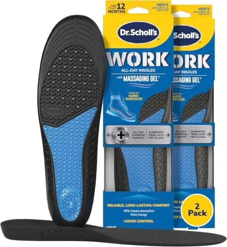 Dr. Scholl's Work All-Day Insoles for Men 12-Pair Pack | Clinically Proven Shock Absorption & Arch Support thumbnail 1