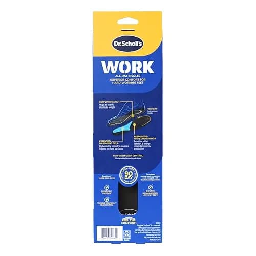 Dr. Scholl's Work All-Day Insoles for Men 12-Pair Pack | Clinically Proven Shock Absorption & Arch Support thumbnail 8