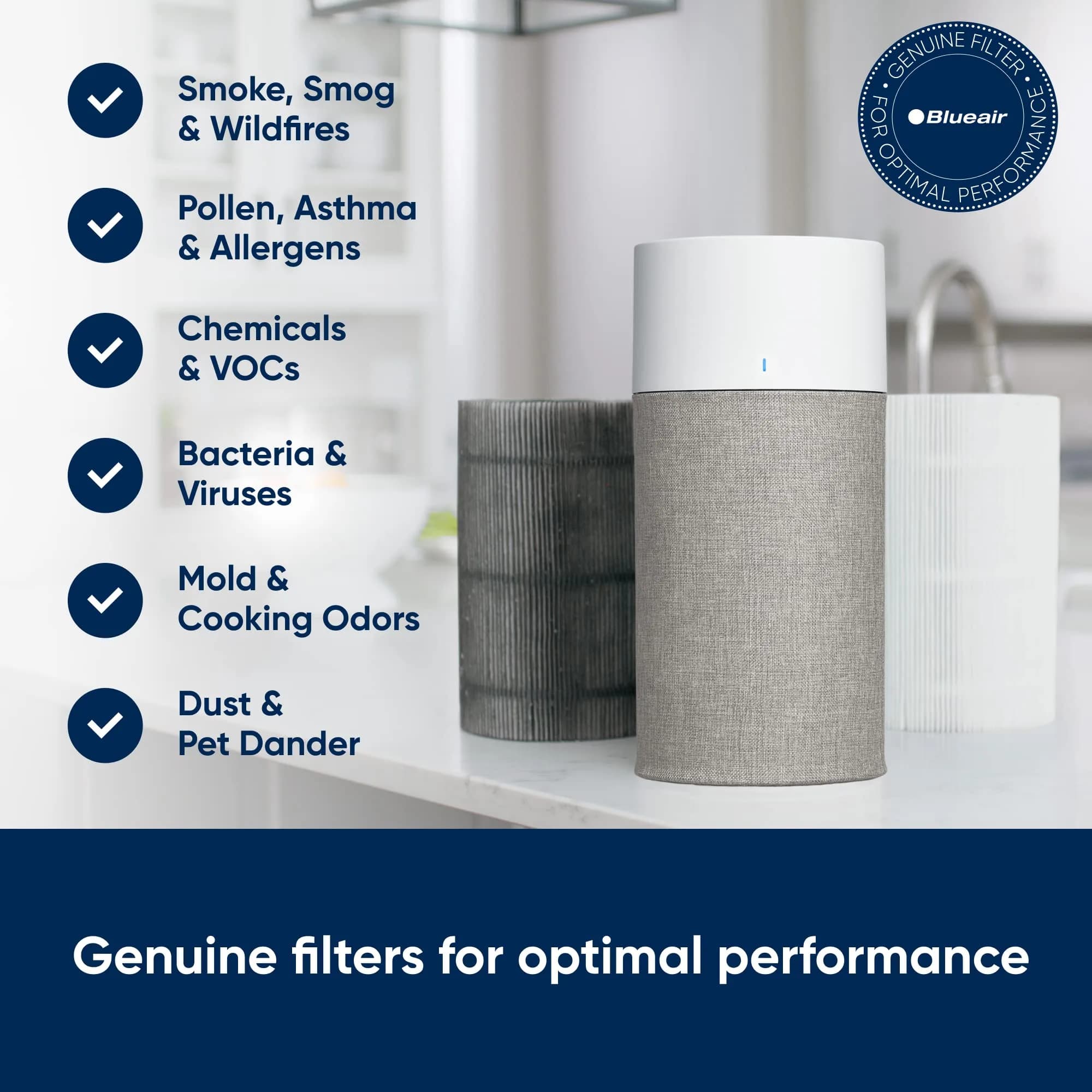 Blueair Blue Pure 411 Series AllergenBlock Filter Pack of 11 | Genuine Replacement for 411, 411+ and 411Auto Air Purifiers - view 5