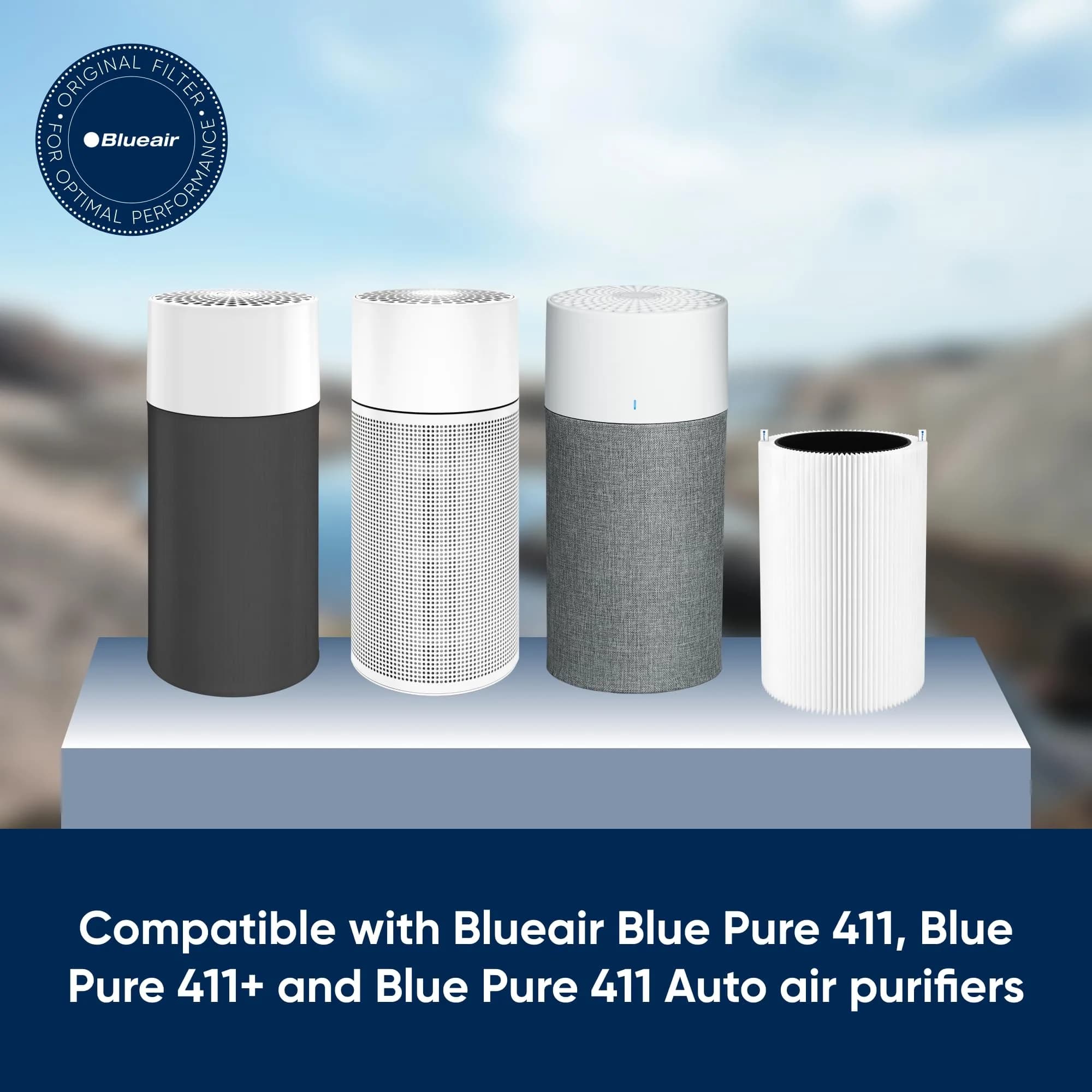 Blueair Blue Pure 411 Series AllergenBlock Filter Pack of 11 | Genuine Replacement for 411, 411+ and 411Auto Air Purifiers - view 2