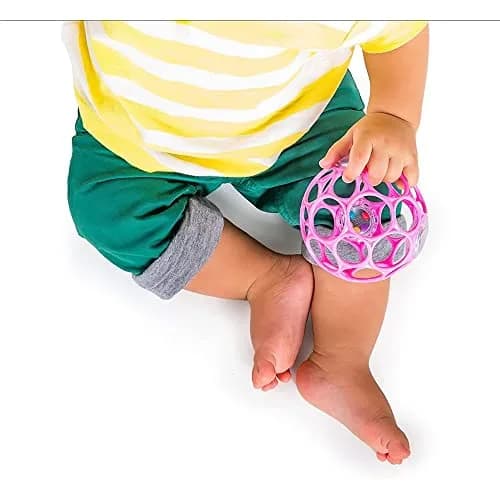 Bright Starts Oball Easy-Grasp Baby Rattle Ball, Pink, 6-Pack | BPA-Free for Newborns and Up thumbnail 8