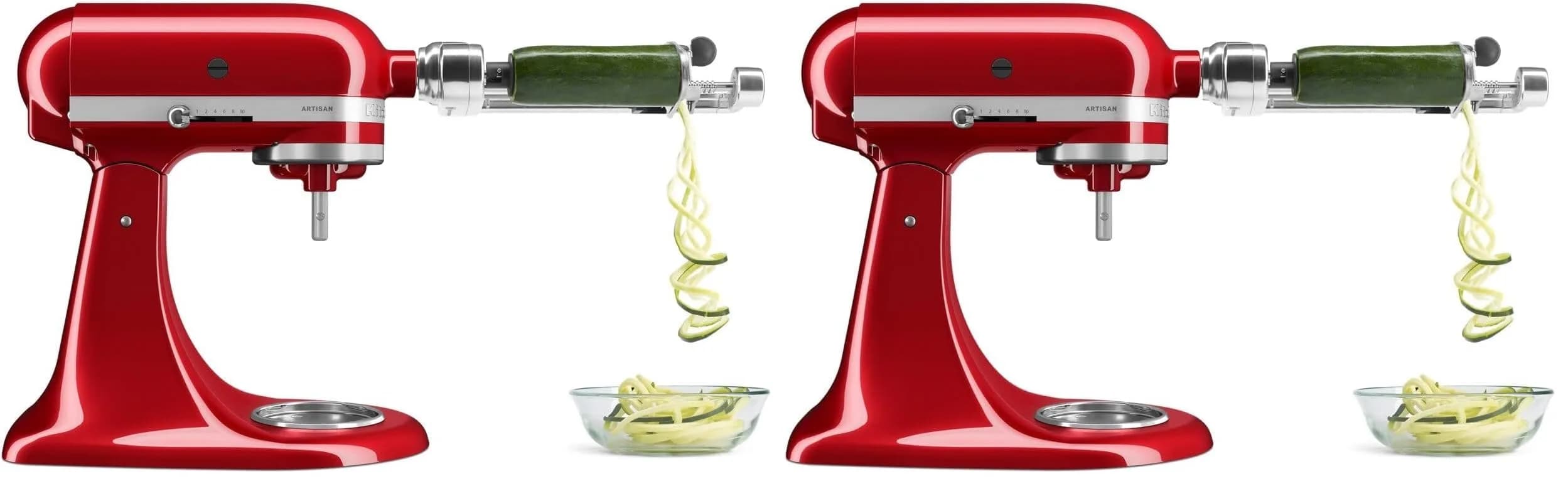 KitchenAid KSM1APC Fruit and Vegetable Spiralizer Attachment with 5 Blades, 2.0 kg (4.4 lb) | Premium Metal Construction for Stand Mixers - main product image