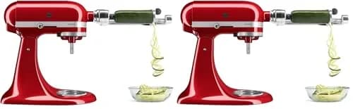 KitchenAid KSM1APC Fruit and Vegetable Spiralizer Attachment with 5 Blades, 2.0 kg (4.4 lb) | Premium Metal Construction for Stand Mixers thumbnail 1