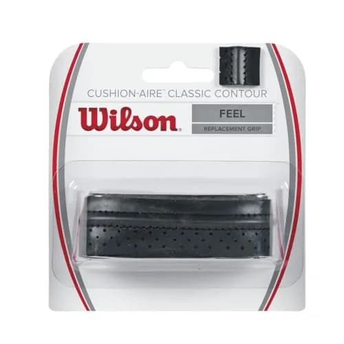 Wilson Sporting Goods Classic Contour Replacement Tennis Racquet Grip, Black, One Size (Pack of 6) | Enhanced Feel & Raised Edge thumbnail 4