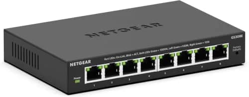 NETGEAR 8-Port Gigabit Ethernet Easy Smart Managed Switch (GS308E) - Pack of 6 | Silent Operation, Desktop or Wall Mount thumbnail 1