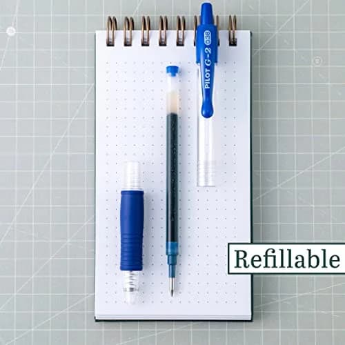 PILOT G2 Premium Retractable Gel Pens, Ultra Fine 0.38mm, Blue Ink, 12 Count (Pack of 12) | Smooth Writing, Long-Lasting, Refillable thumbnail 3