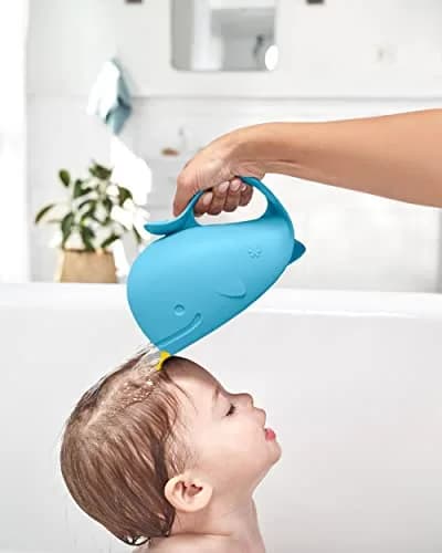 Skip Hop MOBY Tear-Free Bath Rinse Cup Grey 710ml (24 fl oz) | Patented Waterfall Design thumbnail 2