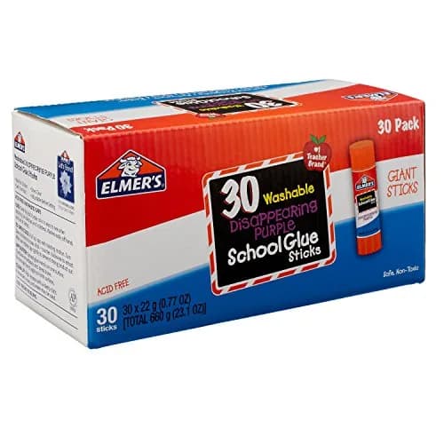 Elmer's Disappearing Purple School Glue Sticks, 180 Count (22g Each) | Washable, Non-Toxic, Acid-Free thumbnail 8
