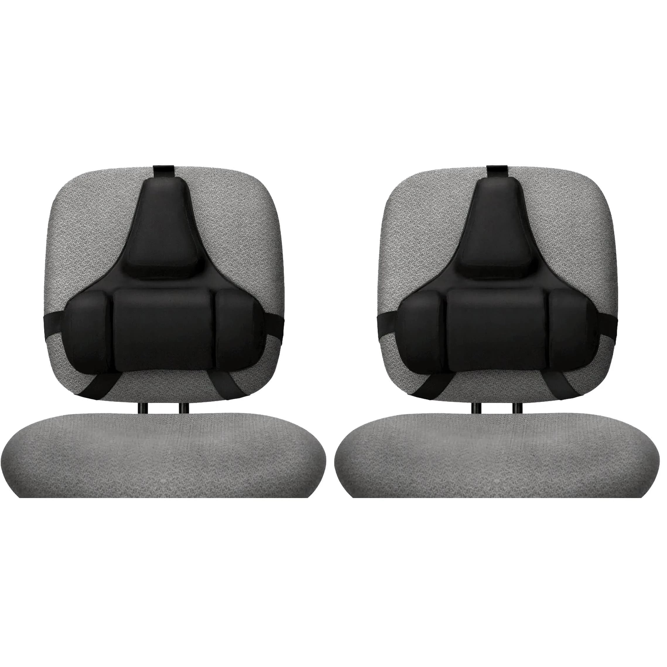 Fellowes Professional Series Back Support, Black | Mid Spinal & Lumbar Support for Chairs (Pack of 2) - main product image