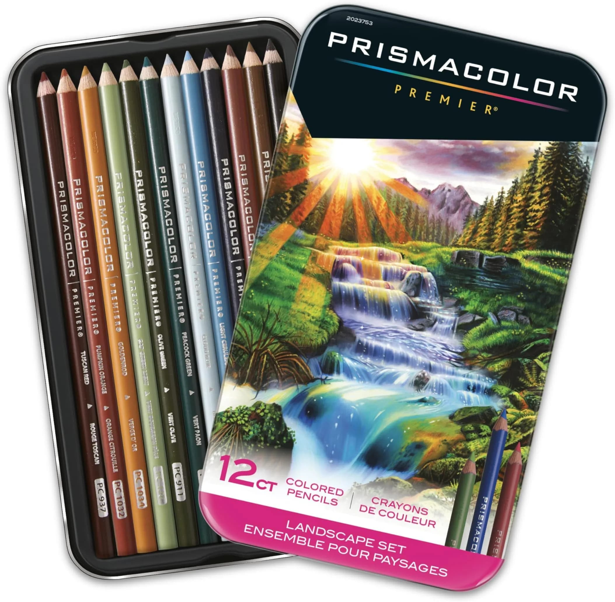 Prismacolor Premier Colored Pencils Soft Core Landscape Set 12 Count (20.4cm x 11.9cm x 1.5cm) | Artist-Quality Drawing & Coloring