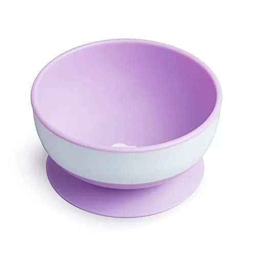 Munchkin Stay Put Suction Bowls Blue/Green/Purple 8oz (237ml) | BPA-Free Silicone Baby & Toddler Feeding Set thumbnail 5