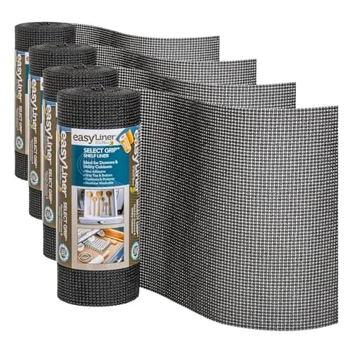 Duck Select Grip Shelf Liner Black 288in (731.5cm) | Non-Adhesive, Machine Washable, Non-Slip thumbnail 1