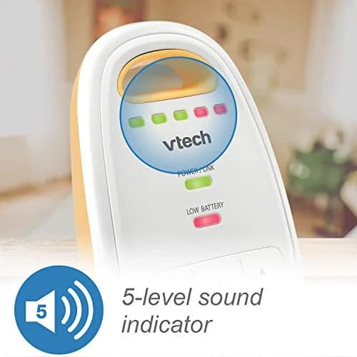 VTech Upgraded Audio Baby Monitor with Rechargeable Battery, Long Range, Crystal-Clear Sound, Pack of 4 | DECT 6.0 Digital Audio thumbnail 5