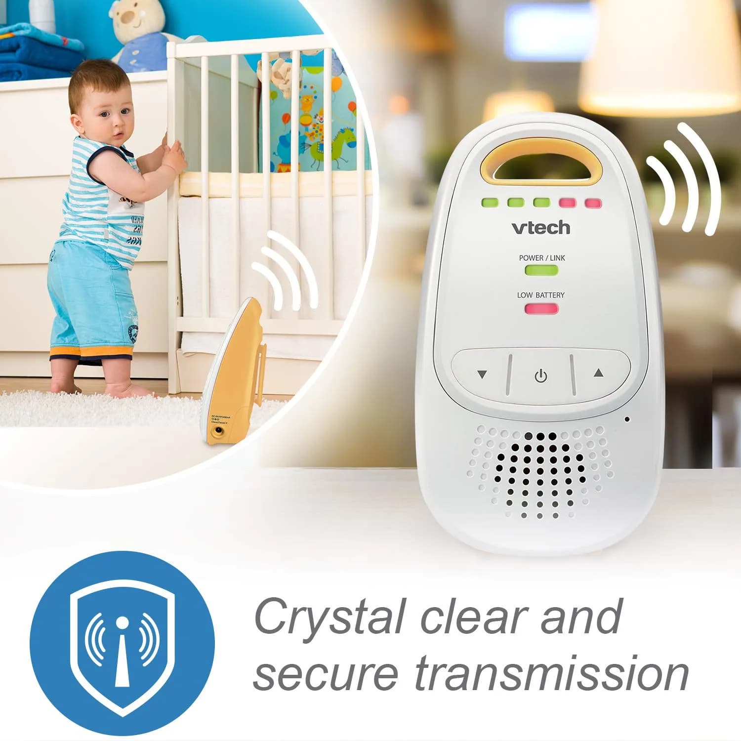 VTech Upgraded Audio Baby Monitor with Rechargeable Battery, Long Range, Crystal-Clear Sound, Pack of 4 | DECT 6.0 Digital Audio - view 4