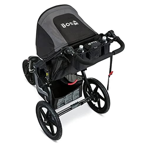 BOB Gear Handlebar Console for Single Jogging Strollers | 1 Pack of 3 Water-Resistant Cup Holders & Zippered Pocket thumbnail 4