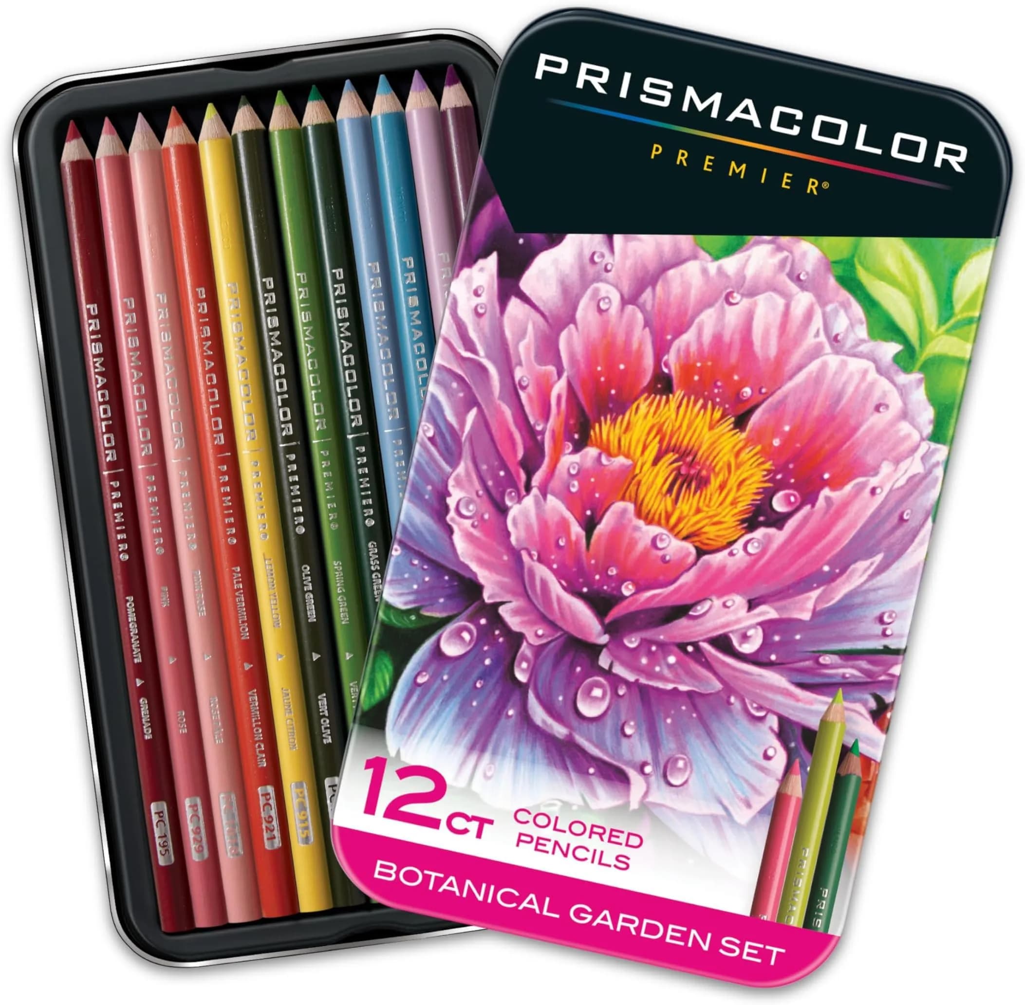 Prismacolor Premier Botanical Garden Colored Pencils, Soft Core, 12 Count (2.27 kg / 5 lb) | Artist-Quality Drawing & Coloring Supplies