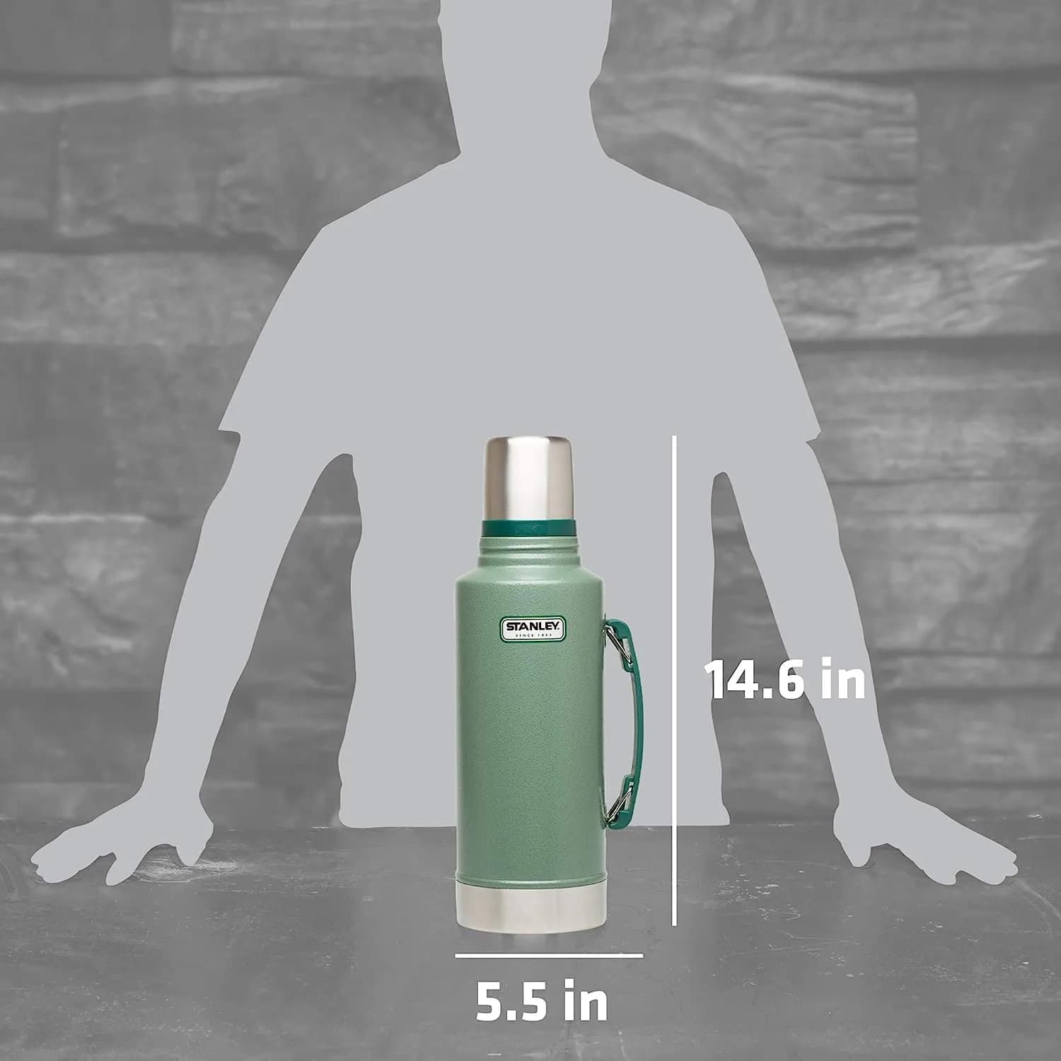 Stanley Heritage Classic Vacuum Bottle with Handle 2.0 qt (1.89 L / 67.6 Fl Oz) | Keep Drinks Hot Cold for 24 Hours - view 3