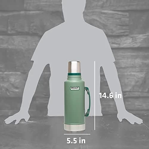 Stanley Heritage Classic Vacuum Bottle with Handle 2.0 qt (1.89 L / 67.6 Fl Oz) | Keep Drinks Hot Cold for 24 Hours thumbnail 3