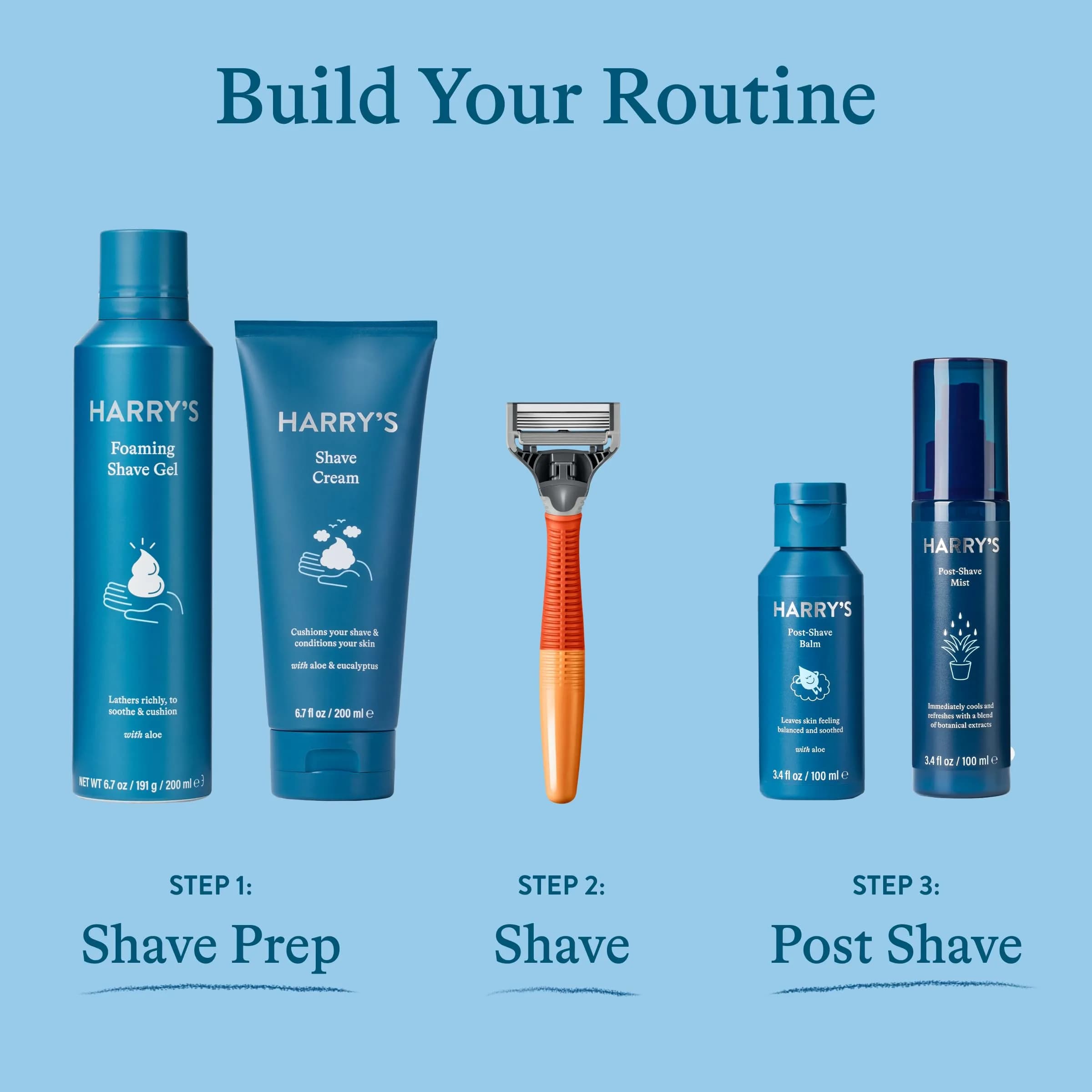 Harry's Original Shaving Kit for Men - Razor Handle & 3 Blade Refills (Sage) | German Engineered - view 5