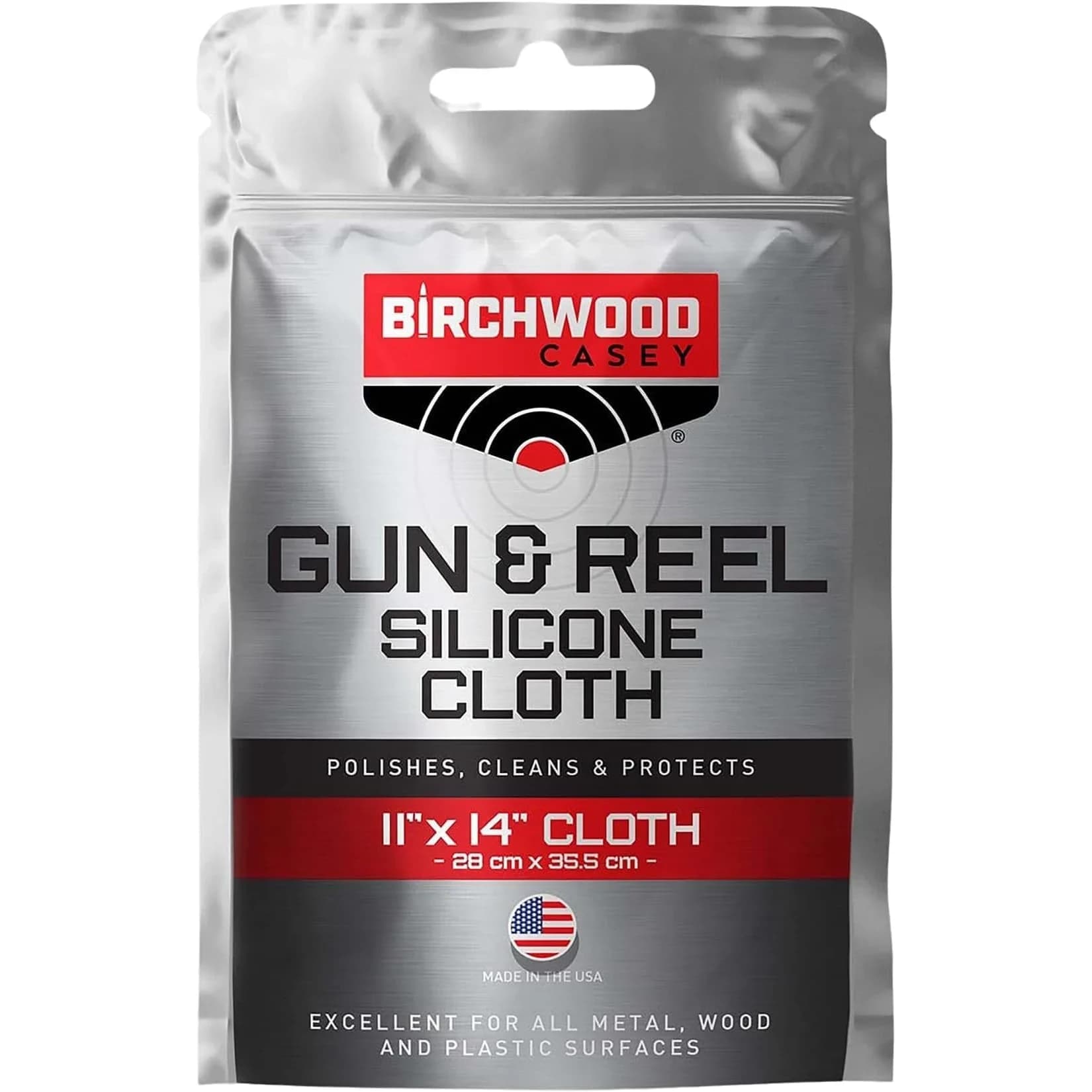 Birchwood Casey Gun & Reel Silicone Cloth 28cm x 35.5cm (11"x14") | Protects Metal, Wood & Plastic Surfaces — Gray