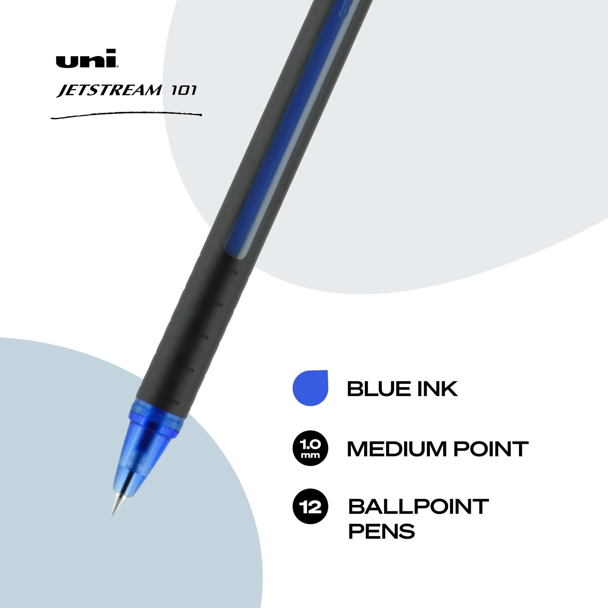 Uni-Ball Jetstream 101 Ball Point Pens, Bold Point, Blue Ink, 1.0 mm (Pack of 144) - view 2