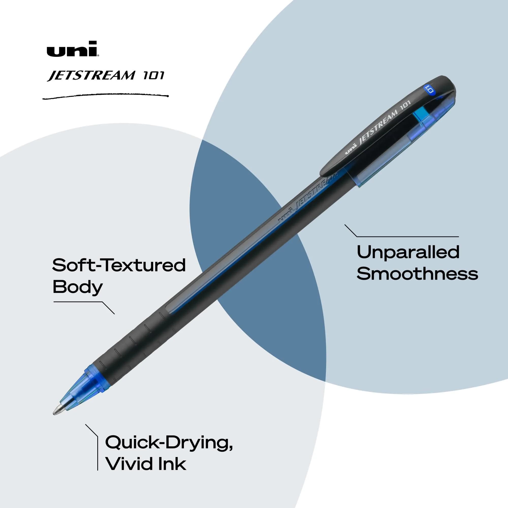 Uni-Ball Jetstream 101 Ball Point Pens, Bold Point, Blue Ink, 1.0 mm (Pack of 144) - view 3