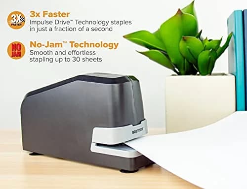 Bostitch Impulse Drive Electric Stapler 30 Sheet Capacity, Pack of 6 | No-Jam Technology thumbnail 2