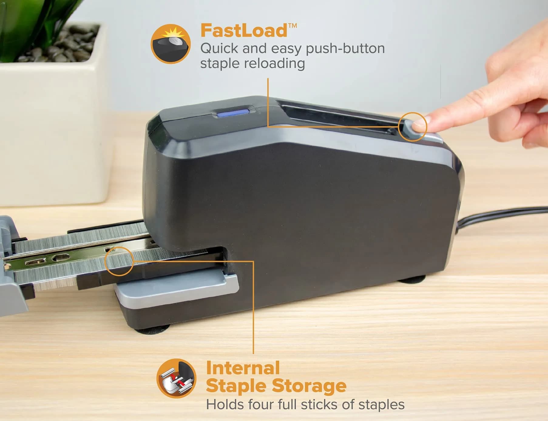 Bostitch Impulse Drive Electric Stapler 30 Sheet Capacity, Pack of 6 | No-Jam Technology - view 3