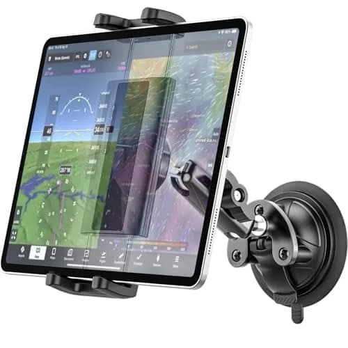 Dosvsi Pilots Tablet Holder with Strong Suction Cup | Aircraft Mount for 4-13" Devices thumbnail 1
