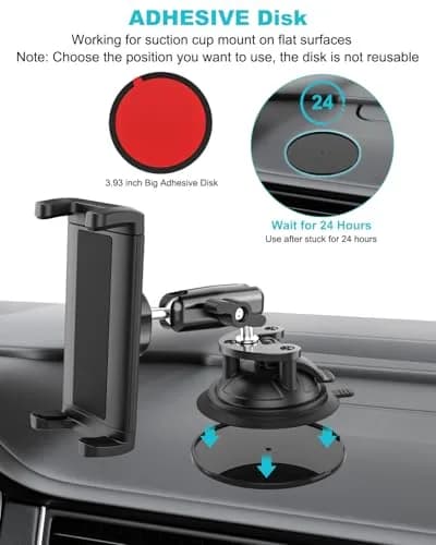 Dosvsi Pilots Tablet Holder with Strong Suction Cup | Aircraft Mount for 4-13" Devices thumbnail 9