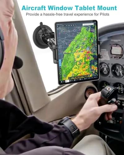 Dosvsi Pilots Tablet Holder with Strong Suction Cup | Aircraft Mount for 4-13" Devices thumbnail 2