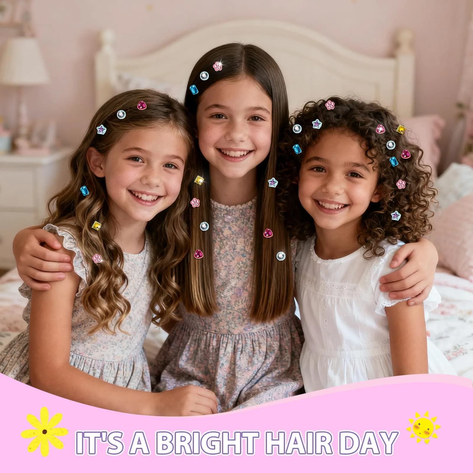 kidzkube Hair Gem Stamper Kit Purple | Fun & Reusable Hair Jewels for Girls Ages 3-12 - view 4