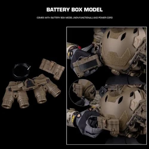 WoSporT AIMING_SCOPE_SIGHT Side Flipping NVG-18 Dummy Model | Tactical Helmet Display, No Function thumbnail 5