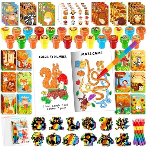 BenLouis Fall Party Favors Classroom Prizes for Kids | 84pcs Assorted Thanksgiving Kids Gifts thumbnail 1