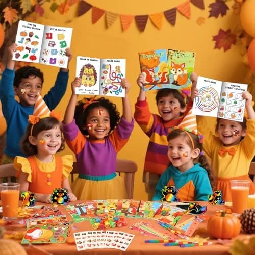 BenLouis Fall Party Favors Classroom Prizes for Kids | 168pcs Assorted Thanksgiving Gifts thumbnail 5