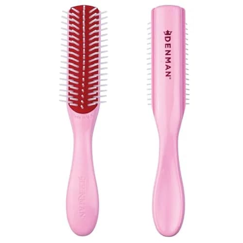 Denman Mini 5-Row Styling Brush D14 Pink Crush | Define Curls & Smooth Frizz thumbnail 1