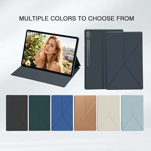 GUODONGMEI Magnetic Case for Samsung Galaxy Tab S10 Plus/S9 FE+/S9 Plus 12.4 Inch Tablet with S-Pen Holder, Grey | Auto Wake/Sleep Smart Cover thumbnail 6