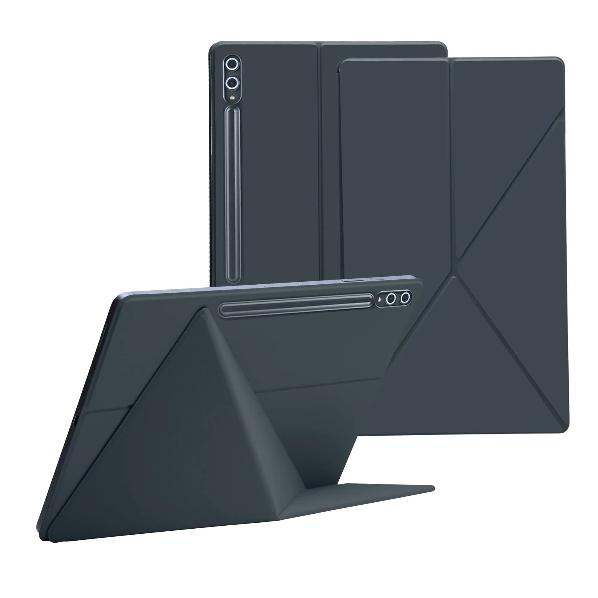 GUODONGMEI Magnetic Case for Samsung Galaxy Tab S10 Plus/S9 FE+/S9 Plus 12.4 Inch Tablet with S-Pen Holder, Grey | Auto Wake/Sleep Smart Cover - main product image