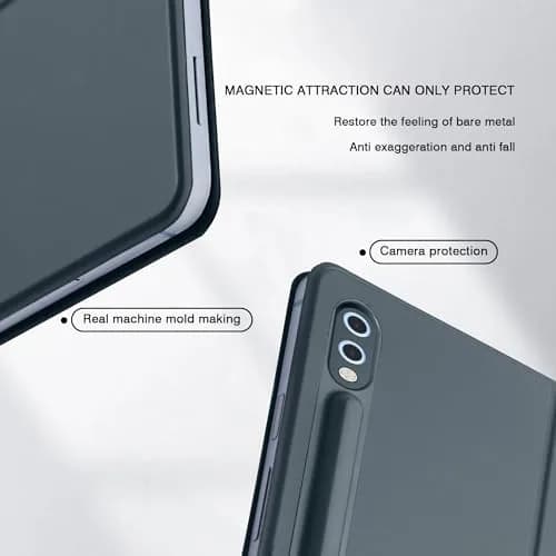 GUODONGMEI Magnetic Case for Samsung Galaxy Tab S10 Ultra / S9 Ultra 14.6-Inch, Grey | Auto Sleep Wake Folio Stand with S-Pen Holder thumbnail 9