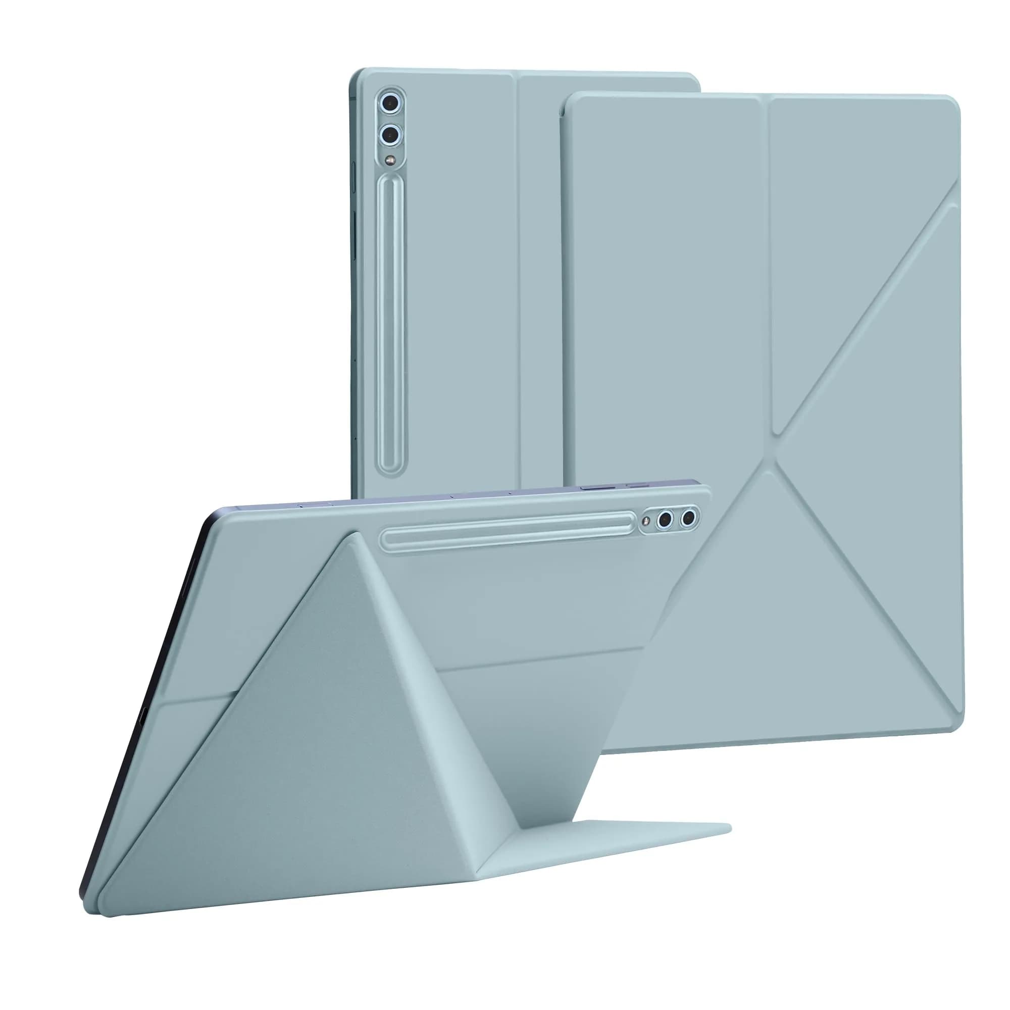 GUODONGMEI Magnetic Case for Samsung Galaxy Tab S10 Ultra/S9 Ultra 14.6-Inch (Ice Blue) | S-Pen Holder, Auto Wake, Stand Cover — Ice Blue