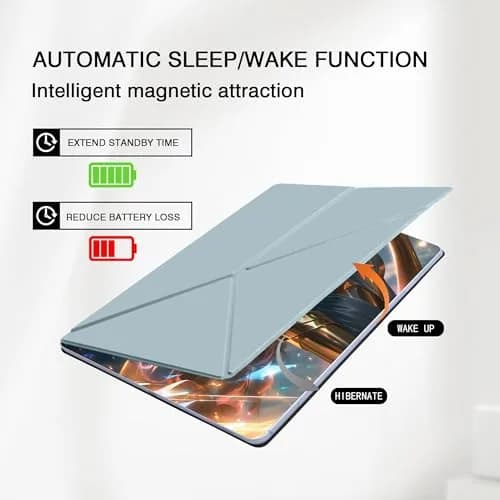 GUODONGMEI Magnetic Case for Samsung Galaxy Tab S10 Ultra/S9 Ultra 14.6-Inch (Ice Blue) | S-Pen Holder, Auto Wake, Stand Cover thumbnail 2
