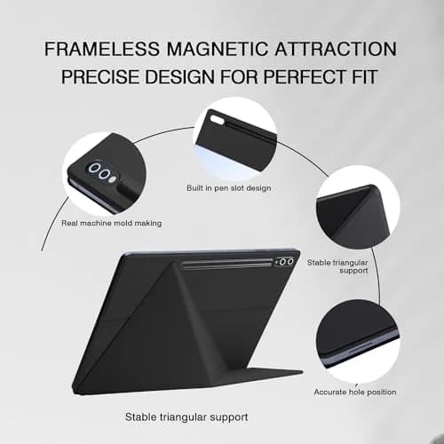 GUODONGMEI Magnetic Case for Samsung Galaxy Tab S10 Plus/S9 Plus/S9 FE+ 12.4 Inch | Auto Wake Sleep Smart Cover with S-Pen Holder thumbnail 8
