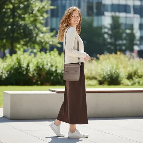 Travelon Anti-Theft Classic Mini Shoulder Bag | RFID Blocking & Slash-Resistant thumbnail 2